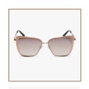 DIFF Eyewear -- Grace Cateye Sunglasses -- Gold & Taupe Rose Gold Mirror